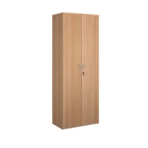 Dams Lockable Cupboard with One Fixed and Four Adjustable Shelves 2140mm - Beech