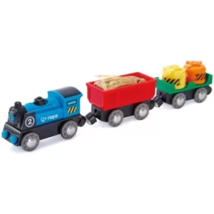 Hape Kids Wooden Railway On the Go Engine Playset