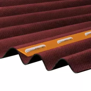 Red Bitumen Corrugated Roofing Sheet (L)1M (W)930mm (T)2mm