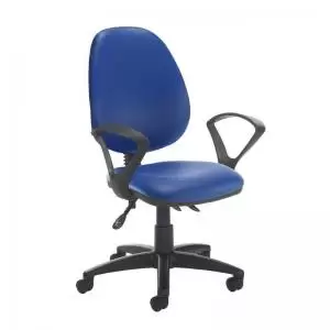 Jota high back asynchro operators chair with fixed arms - Ocean Blue