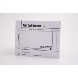 Guildhall Petty Cash Voucher Pad White PK5