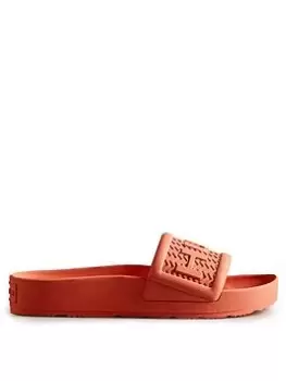 Hunter Bloom Algae Foam Slide, Orange, Size 6, Women