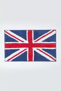 Union Jack Flag Cotton Bath Mat