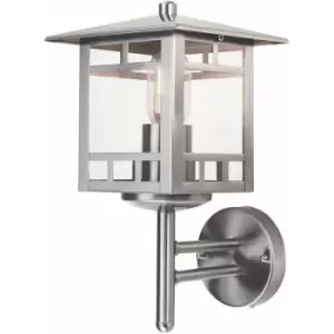 Loops - Outdoor IP44 Wall Light Stainless Steel LED E27 100W