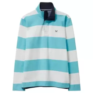 Crew Clothing Mens Lightweight Padstow Sweater Blue Radiance/White Medium