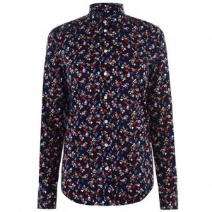 Gant Long sleeve floral shirt - Evening Blue