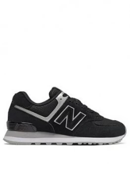 New Balance 574 Trainers - Black, Size 7, Women