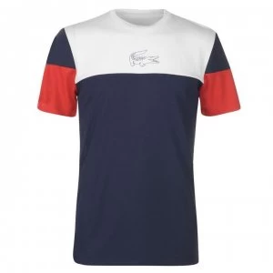 Lacoste Tee - White/Navy