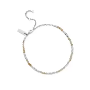 ChloBo Sterling Silver Graceful Sun Citrine Anklet