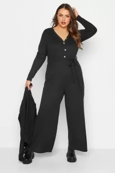 Ribbed Wide Leg Jumpsuit