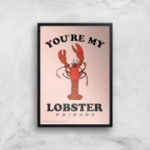 Friends Lobster Giclee Art Print - A3 - Black Frame