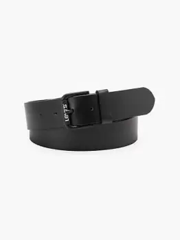 Textured Roller Buckle Belt - Black