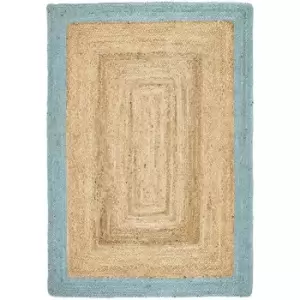 Origins Jute Border Rug Duck Egg 120 x 170cm