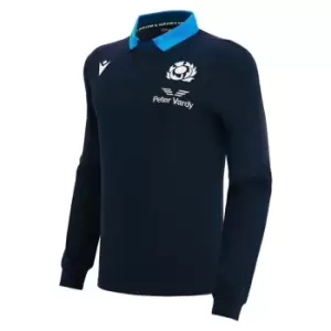 Macron Scotland 22/23 Home L/S Classic Shirt Mens - Blue