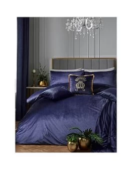 Laurence Llewelyn-Bowen Llb Montrose Navy Velvet Duvet Set - Ks