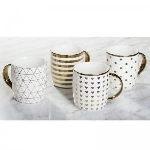 Set of 4 Metallic Mugs