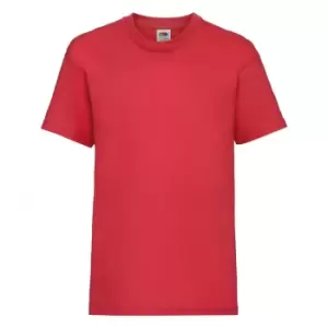 Fruit Of The Loom Childrens/Kids Unisex Valueweight Short Sleeve T-Shirt (3-4) (Red)