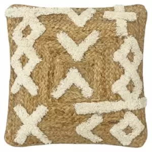 Furn Camfa Jute Braided Cushion Cover (One Size) (Natural)