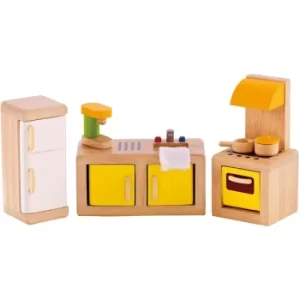 Hape Kitchen Wooden Doll House Furniture Playset