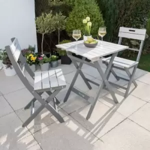 Grigio 2 Seater Bistro Set Grey