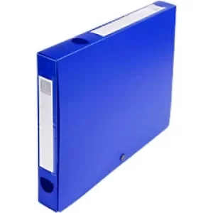 Exacompta PP Opaque Filing Box A4 40mm, Blue, Pack of 10