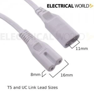 KnightsBridge Connection Leads for Knightsbridge T5 Fluorescent Link Light - 250mm