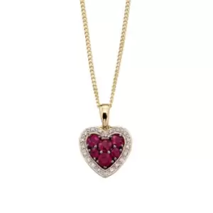 Ruby Heart Diamond Pendant GP2165R