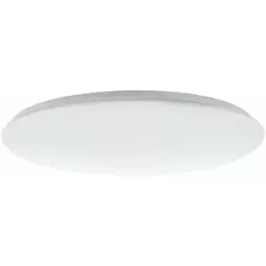 Loops - Flush Ceiling Light Colour White Shade White Plastic Bulb LED 60W Included