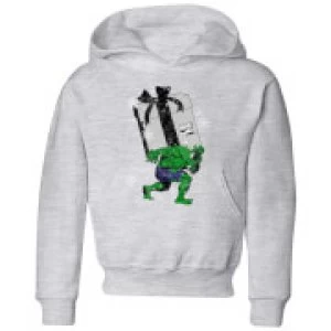 Marvel The Incredible Hulk Christmas Present Kids Christmas Hoodie - Grey - 3-4 Years