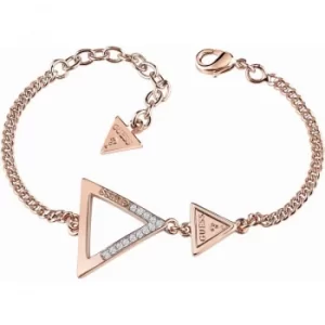 Ladies Guess Rose Gold Plated Iconic 3Angles Bracelet