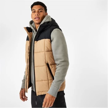 Jack Wills Eco Colour Block Gilet - Camel