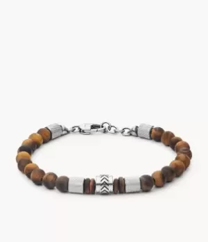 Fossil Men Heritage Tiger's Eye Beaded Bracelet