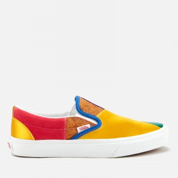 Vans Womens Pride Classic Slip-On Trainers - Patchwork/True White - UK 3