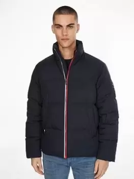 Tommy Hilfiger Down Stand Up Collar Padded Jacket - Desert Sky Navy , Desert Sky Navy, Size L, Men