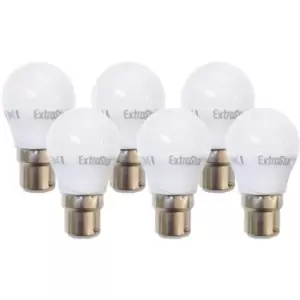 4W LED G45 Golf Ball Bulb B22 Daylight 6500K (Pack of 6)