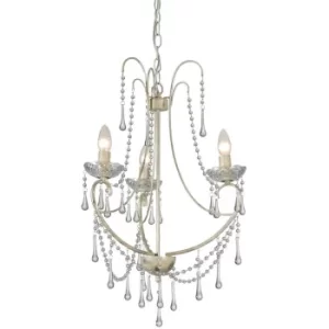 Romance 3 Light Multi Arm Chandeliers Cream