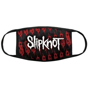 Slipknot - White Logo & Sigils Face Mask - Black