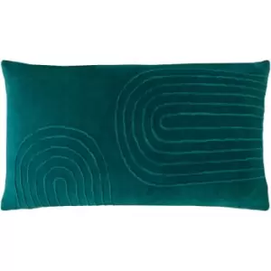 Furn. - Mangata Soft Velvet Cushion 30x60cm Teal - Teal