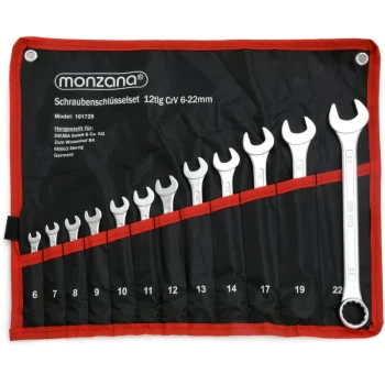 Monzana - 25 pcs Open-ended Spanner and Ring Spanner Set - 6-32mm - Tool Steel 2