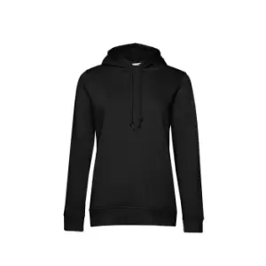 B&C Womens/Ladies Organic Hoodie (L) (Black)