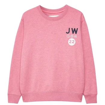 Jack Wills Finch Boyfriend Crew Neck Sweatshirt - Pink