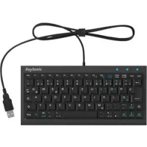 Keysonic ACK-3401U (DE) USB Keyboard German, QWERTZ, Windows Black