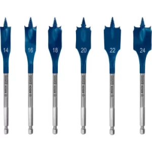 Bosch Expert 6 Piece Self Cut Speed Flat Spade Drill Bit Set