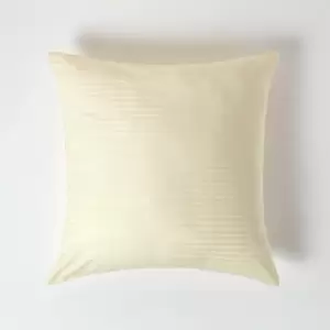 Pastel Yellow Continental Egyptian Cotton Pillowcase 330 Thread Count, 80 x 80cm - Pastel Yellow - Pastel Yellow - Homescapes