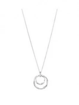 Simply Silver Sterling Silver Cubic Zirconia Twist Double Open Necklace