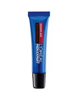 LOreal Paris LOreal Men Expert Power Age Eye Cream, Hyaluronic Acid Eye Care for Ageing, Dry & Dull Skin 15ml One Colour, Men