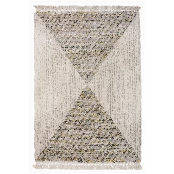 Safi Fringed Pyramid Natural Rug - 120 x 170cm