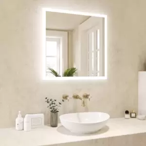 Square LED Bathroom Mirror with Demister 600mm - Pisces