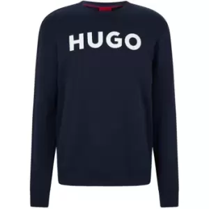 Hugo Dem Logo Crew Sweatshirt - Blue