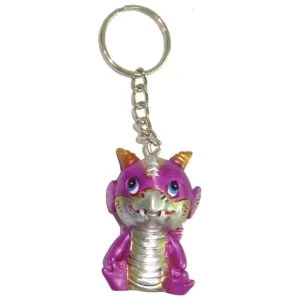 Pink Adorable Dragon Keyring (Pack of 12)